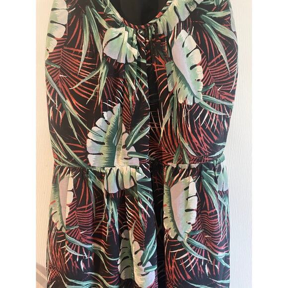 Madewell Silk Island Dress in Jungle Leaf Print Size 4 - Picture 10 of 12